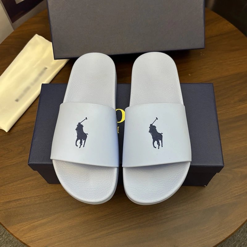 Polo Ralph Lauren Slippers Player Logo Slide — Light blue
