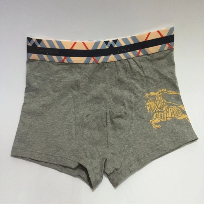 Burberry Underwear Equestrian Knight Print Boxer Briefs with Check-Pattern Waistband image 3