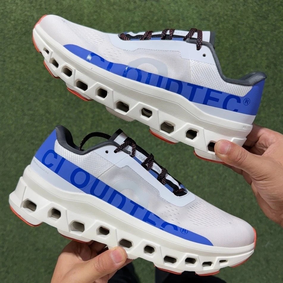 CloudTec Sneakers Knit with hollow-cushion sole — White and blue