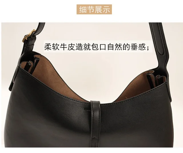 Ralph Lauren Shoulder Bags Crescent Hobo Bag with Gold Logo Plaque product detail image 23