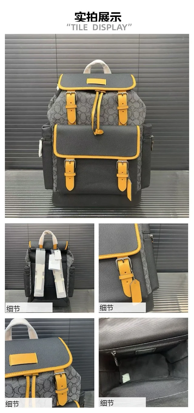 Coach Backpacks Flap backpack with buckle straps and front pocket product detail image 10