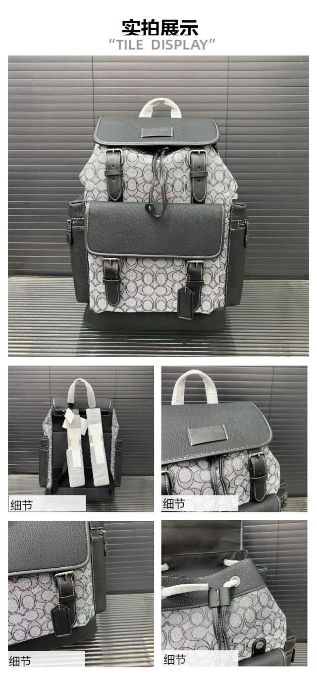 Coach Backpacks Flap backpack with buckle straps and front pocket product detail image 11