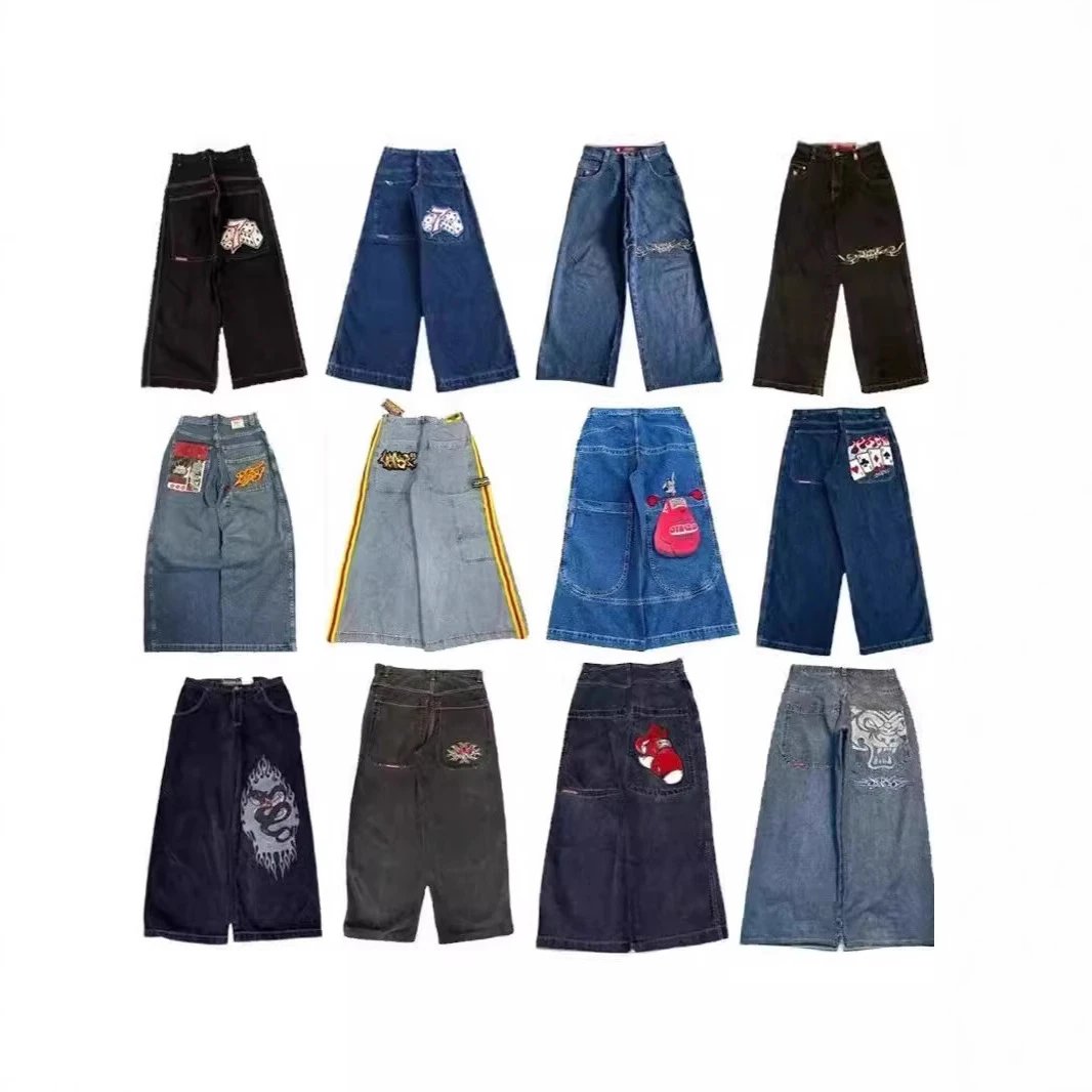 UNCOJEANS Wide-Leg Graphic Patch Jeans image 2