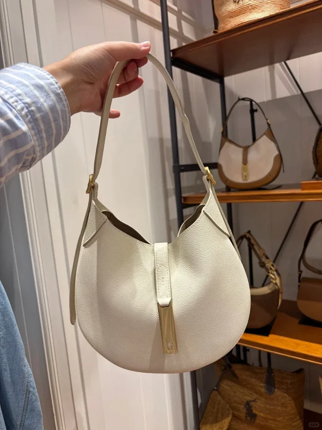 Unbranded Shoulder Bags Crescent Hobo Bag with Gold-Tone Horse Emblem product detail image 11