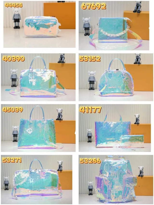 Louis Vuitton Handbags Transparent iridescent monogram top-handle handbag with shoulder strap product detail image 1