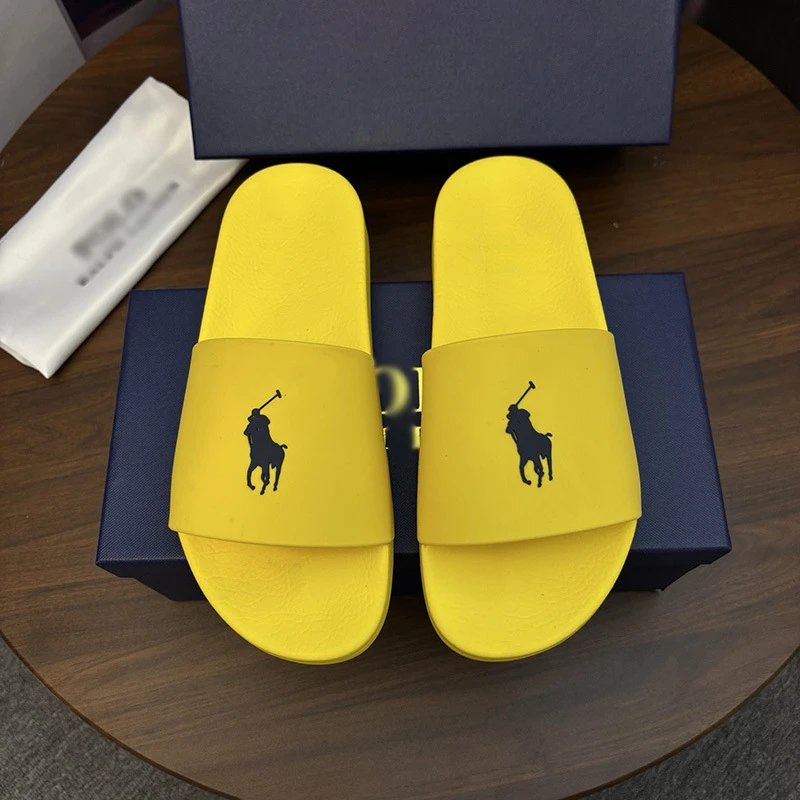 Polo Ralph Lauren Slippers Player Logo Slide — Yellow