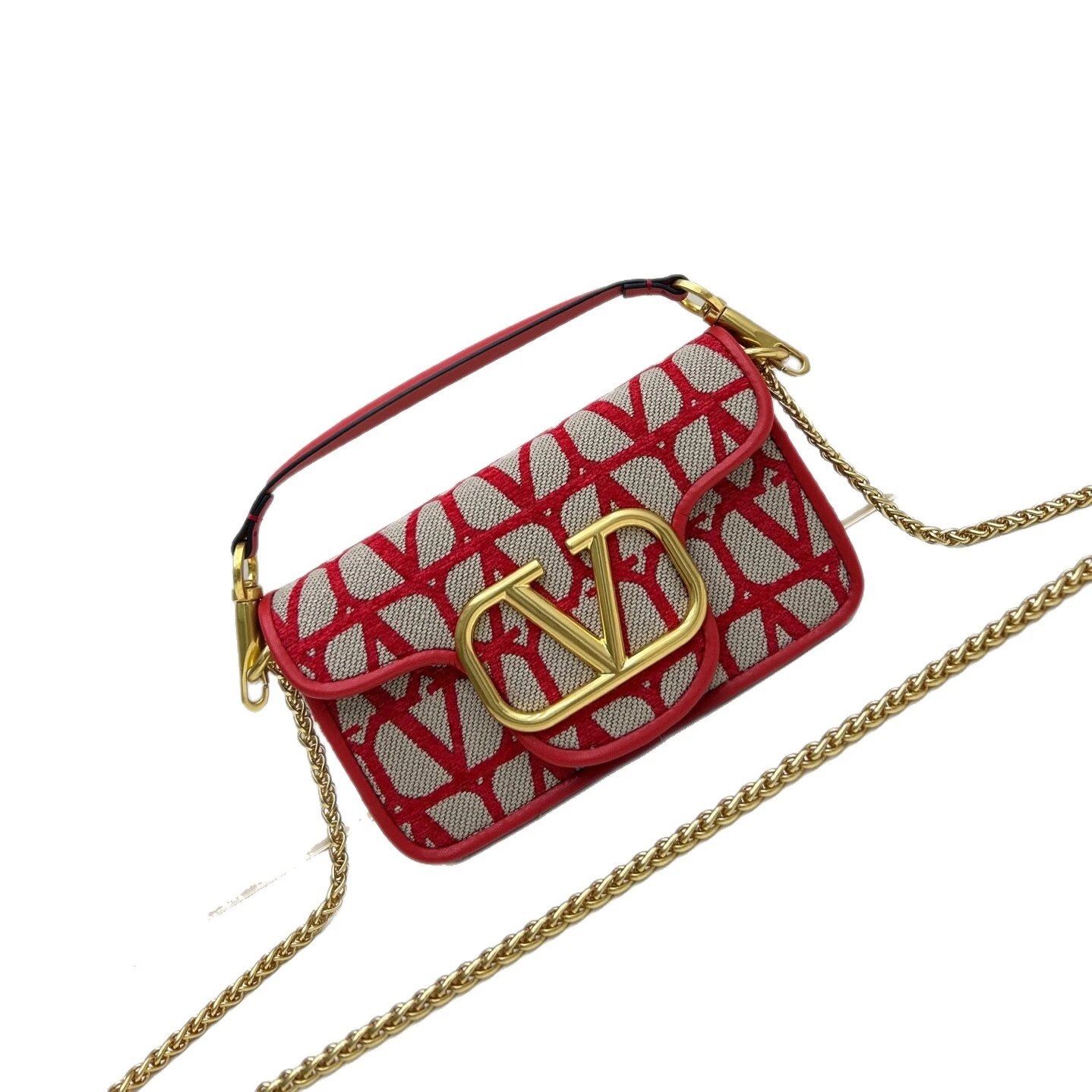Valentino Crossbody Bags 5102 VLogo monogram flap bag with chain strap image 5