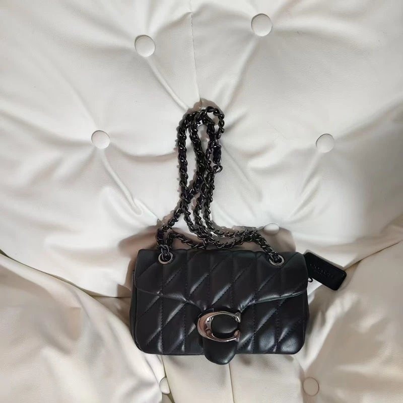Coach Shoulder Bags Quilted Tabby chain bag — Black black label (gift box packaging)