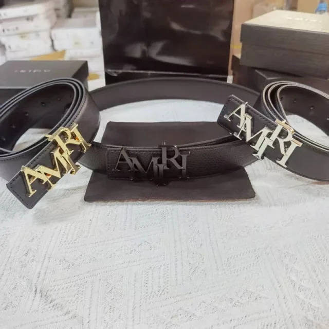 Amiri Belts 3.8 cm belt with letter buckle product detail image 2