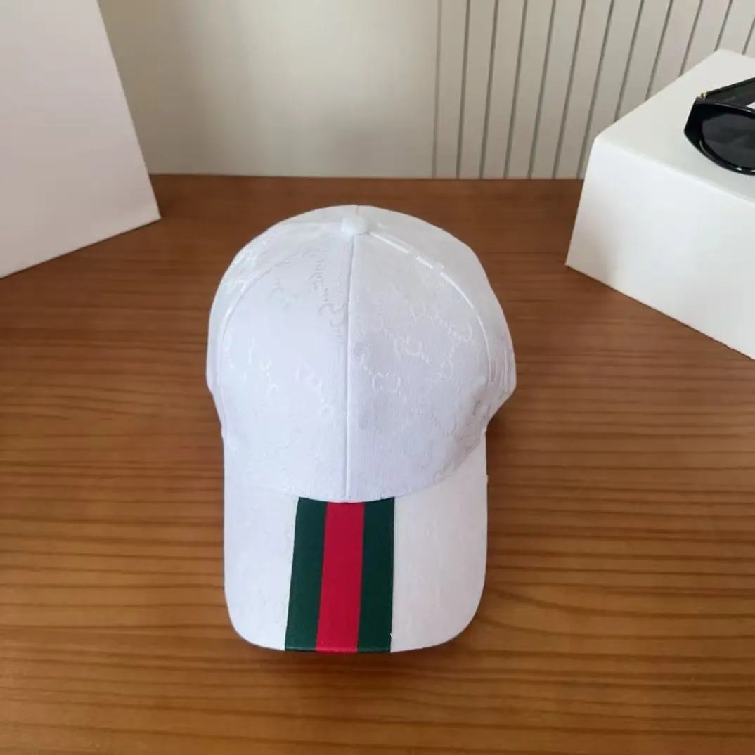 Gucci Hats GG monogram web stripe baseball cap image 6