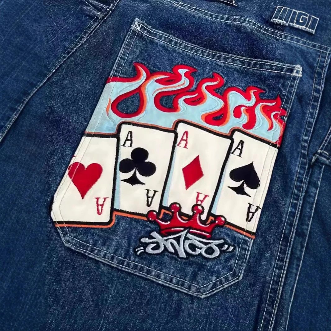 UNCOJEANS Wide-Leg Graphic Patch Jeans image 5