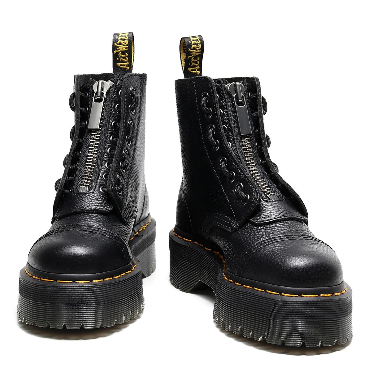 Dr. Martens Boots Platform ankle with front zip and laces image 4