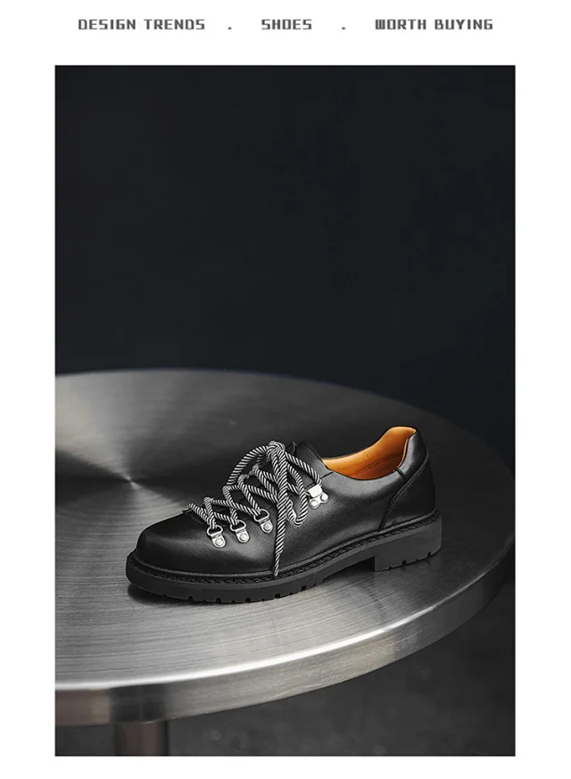 Unbranded Casual Shoes Textured Lace-Up Lug Sole product detail image 3