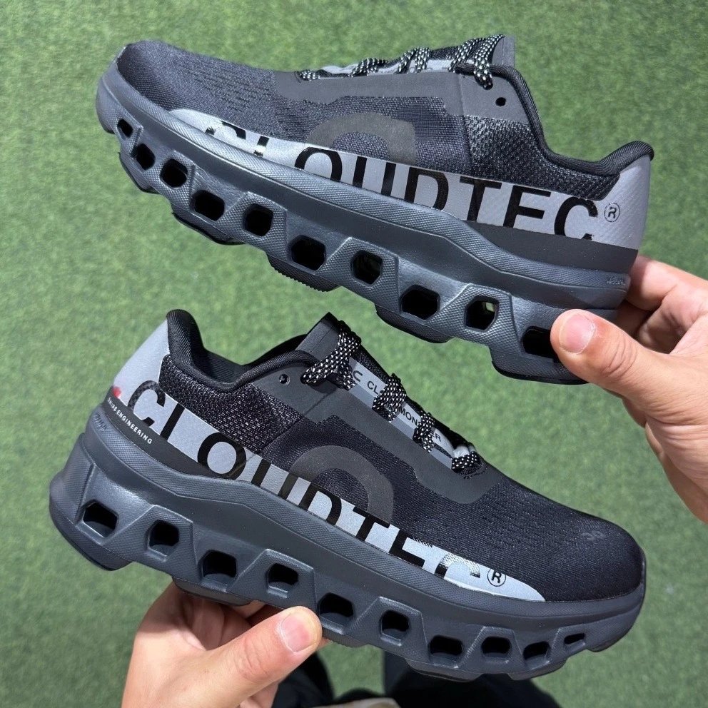 CloudTec Sneakers Knit with hollow-cushion sole — Polar night black