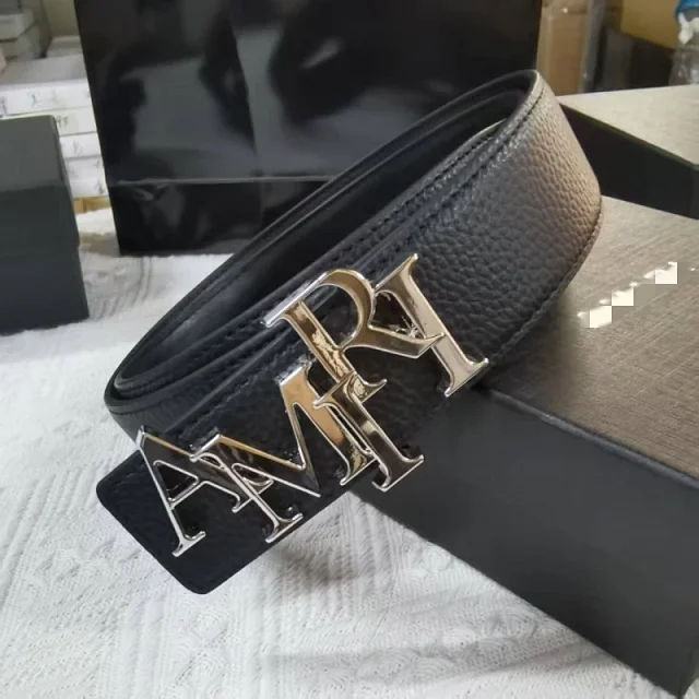 Amiri Belts 3.8 cm belt with letter buckle product detail image 3