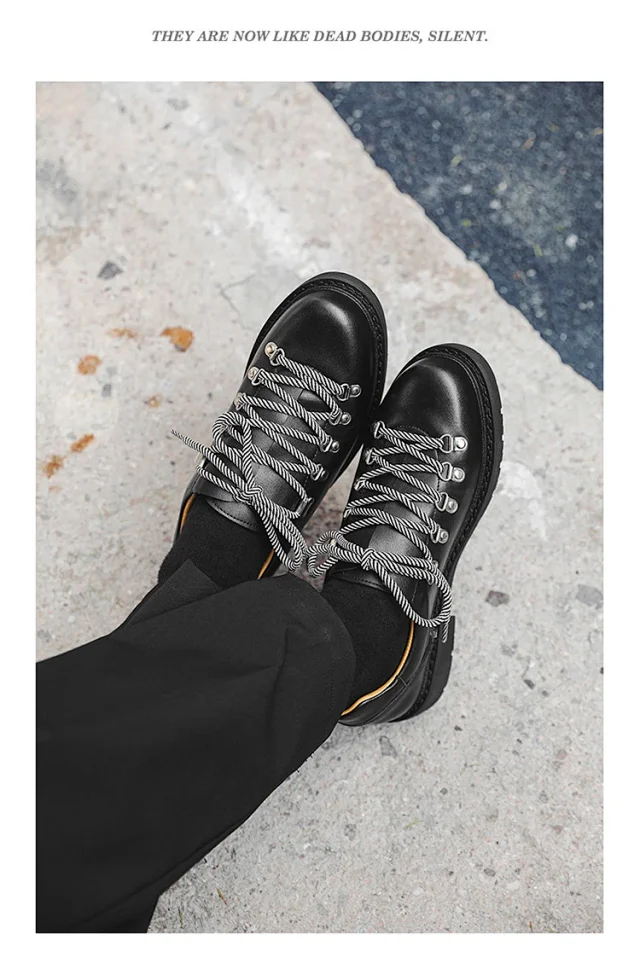 Unbranded Casual Shoes Textured Lace-Up Lug Sole product detail image 9