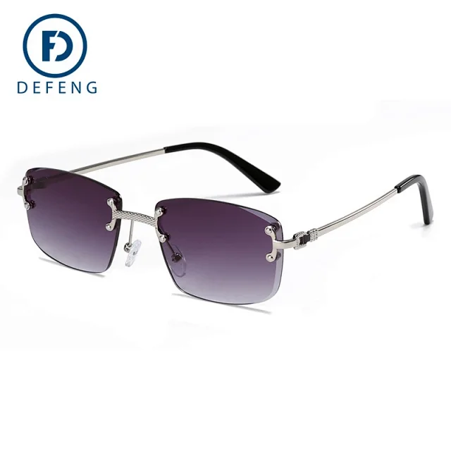Unbranded Eyewear Rimless Square Gradient Sunglasses product detail image 1