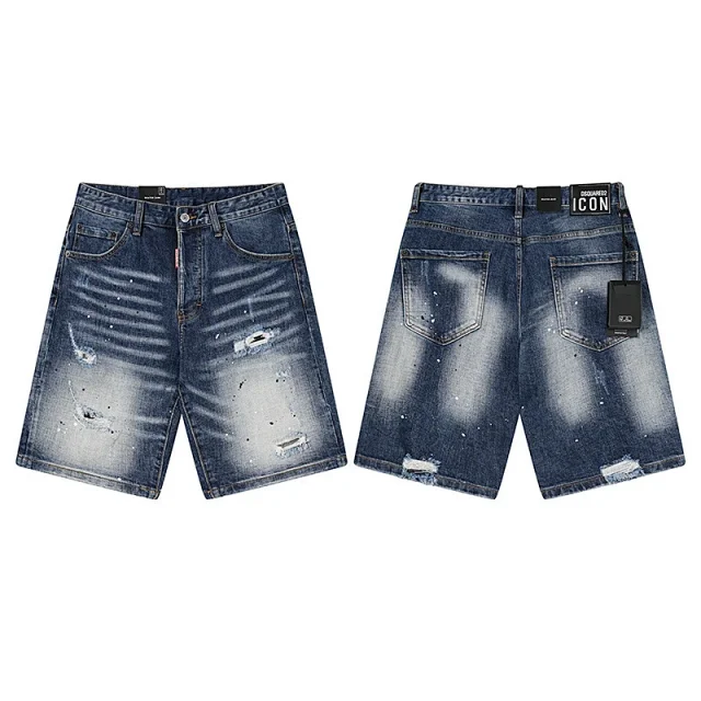 Dsquared2 Shorts Distressed washed denim product detail image 17