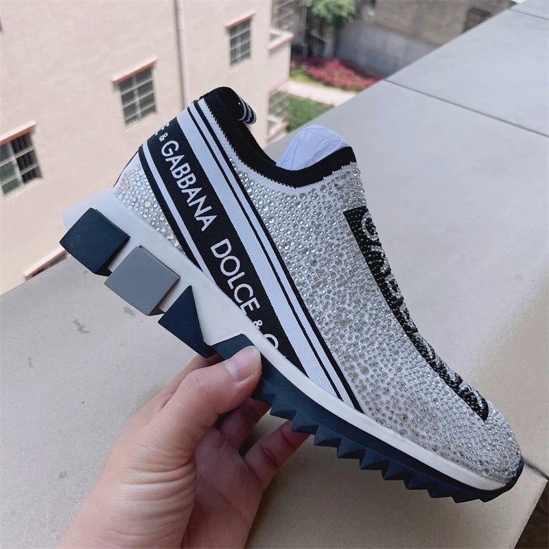 Dolce & Gabbana Sneakers Rhinestone Slip-On Chunky Sole image 3