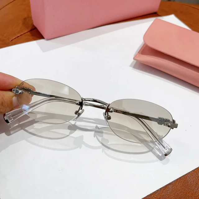 Unbranded Eyewear EF63008 Rimless Oval Glasses product detail image 14