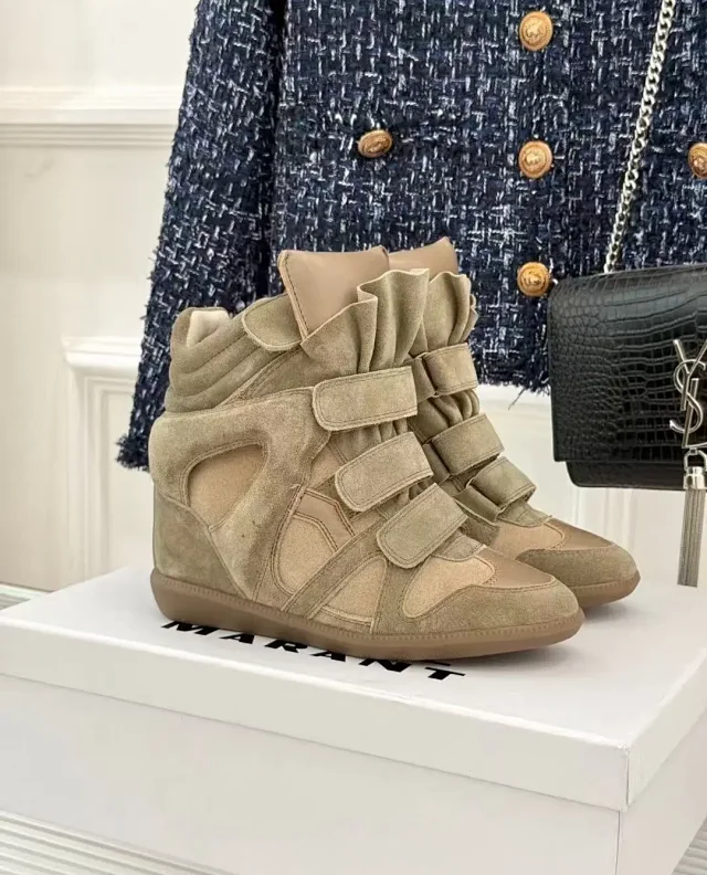 Isabel Marant Sneakers Bekett Hidden-Wedge High-Top with Hook-and-Loop Straps product detail image 2