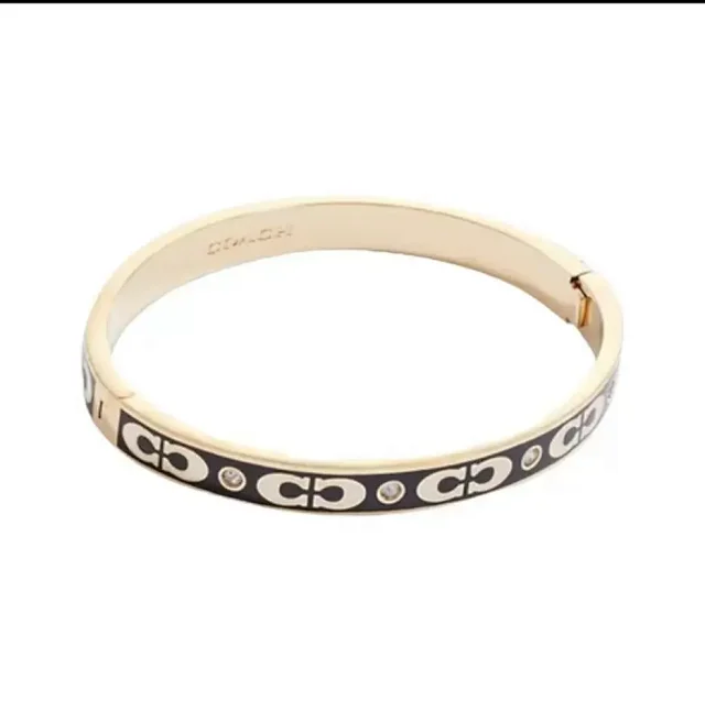 Coach Jewelry Signature C Hinge Bangle Bracelet product detail image 7