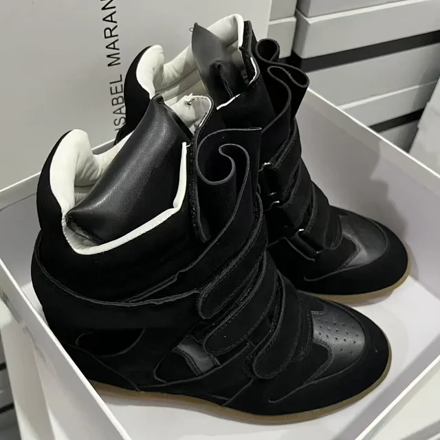Isabel Marant Sneakers Bekett Hidden-Wedge High-Top with Hook-and-Loop Straps product detail image 26