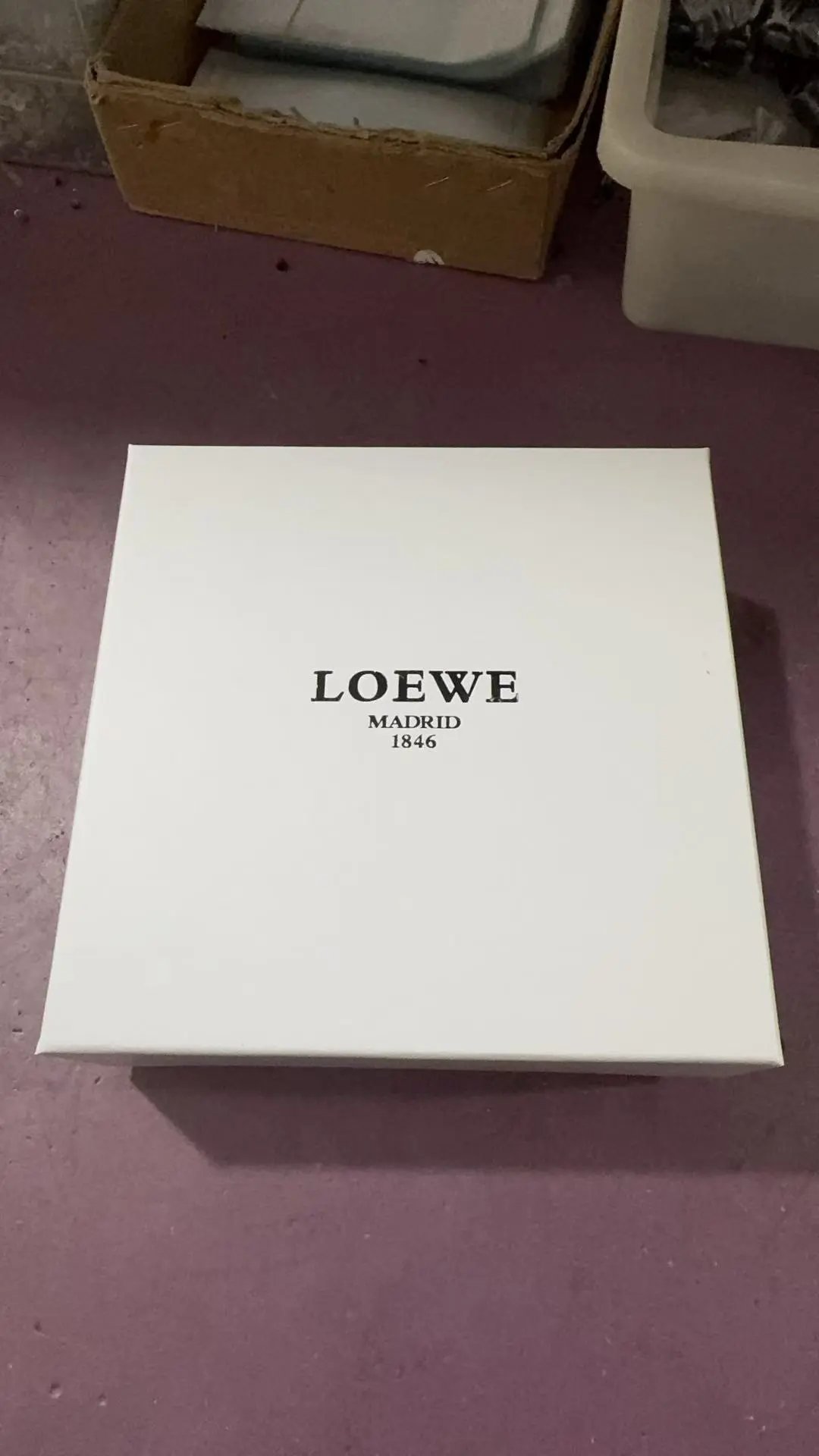 LOEWE Belts Anagram Buckle — Counter-box packaging
