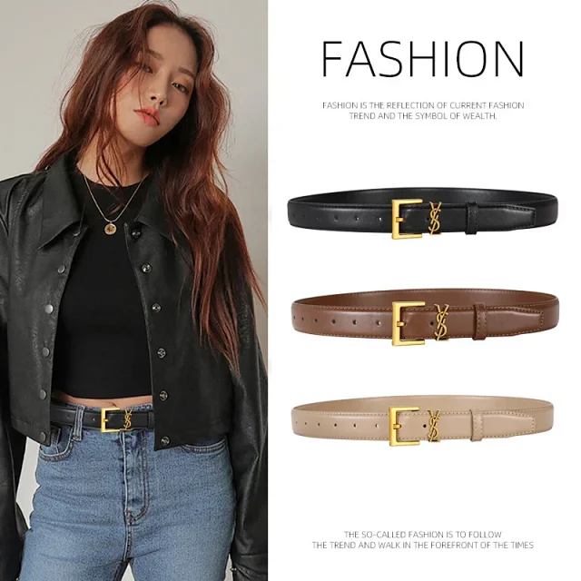 Saint Laurent Belts YSL monogram buckle product detail image 1