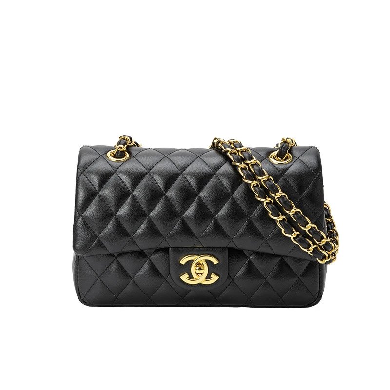 Chanel Crossbody Bags Quilted Flap Chain Strap — Classic black