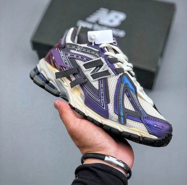 New Balance Sneakers 1906A distressed deconstructed design with ribbon laces product detail image 12