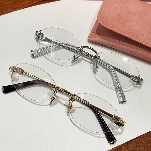 Unbranded Eyewear EF63008 Rimless Oval Glasses product detail image 19