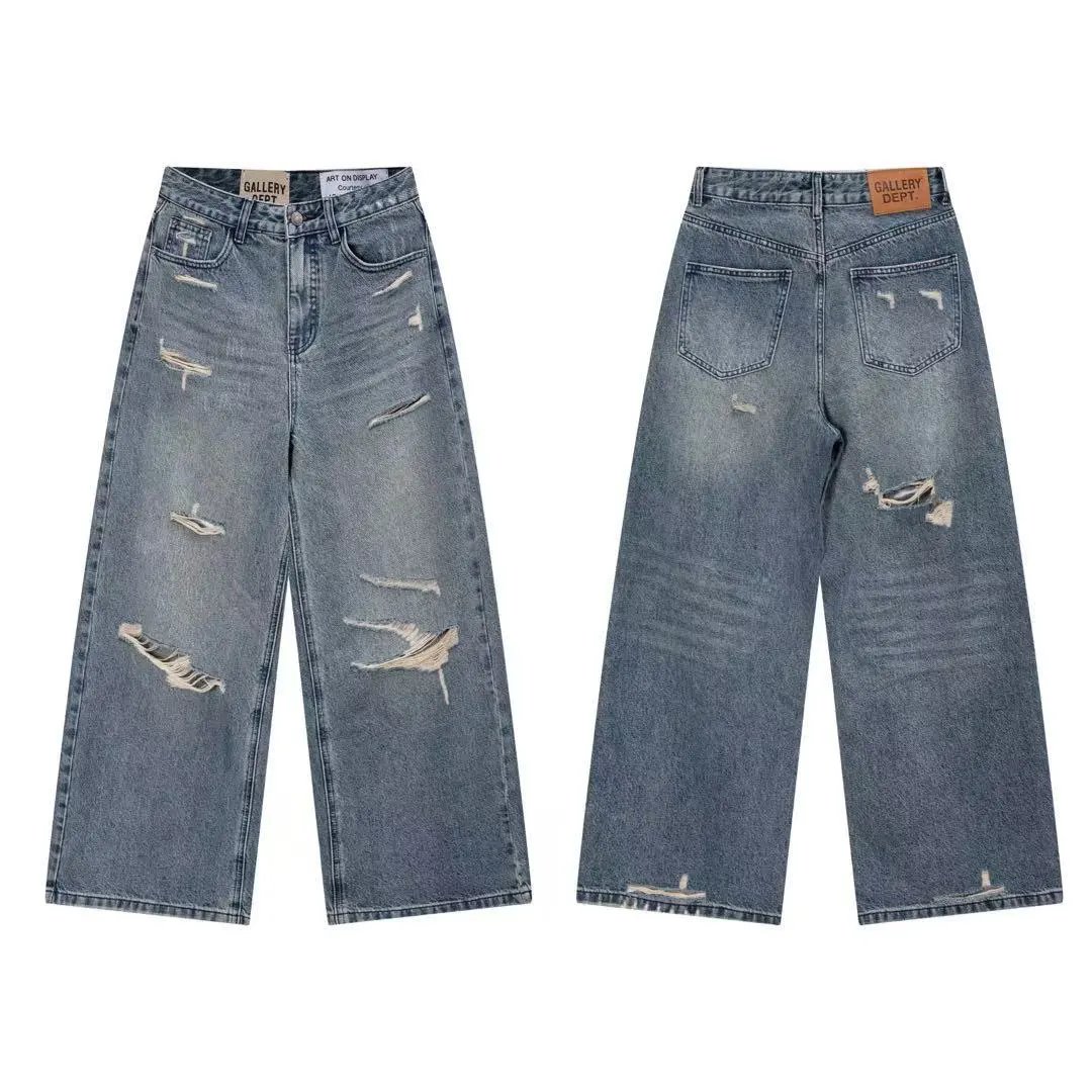 Gallery Dept. Trousers Elastic-Waist Drawstring Sweatpants — d 5009 Blue