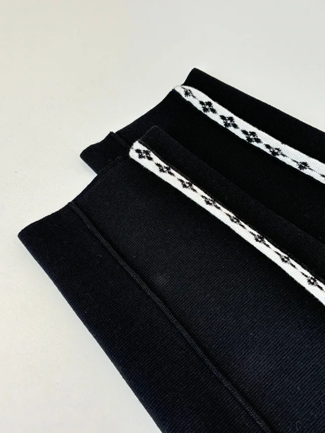 Unbranded Contrast-trim knit cardigan and trousers product detail image 13