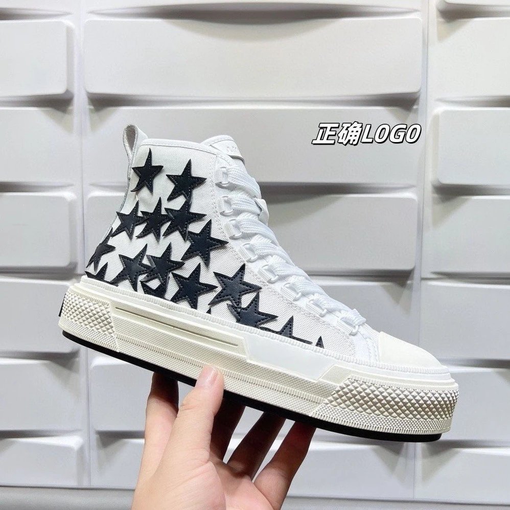 AMIRI Sneakers High-Top Canvas with Star Appliqués — Image 1
