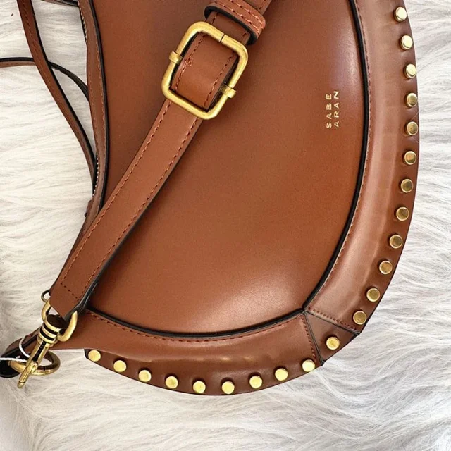 Sabe Aran Shoulder Bags Studded Half-Moon Bag product detail image 7