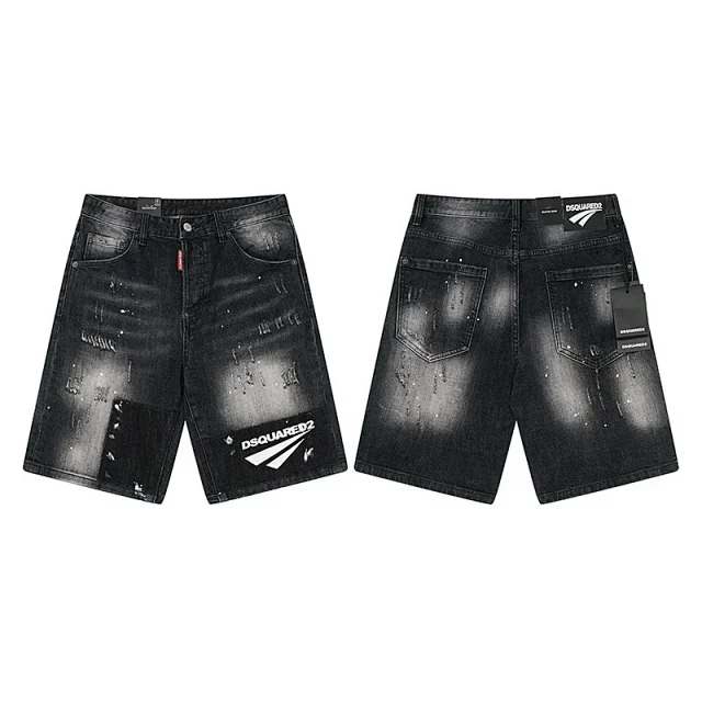 Dsquared2 Shorts Distressed washed denim product detail image 19