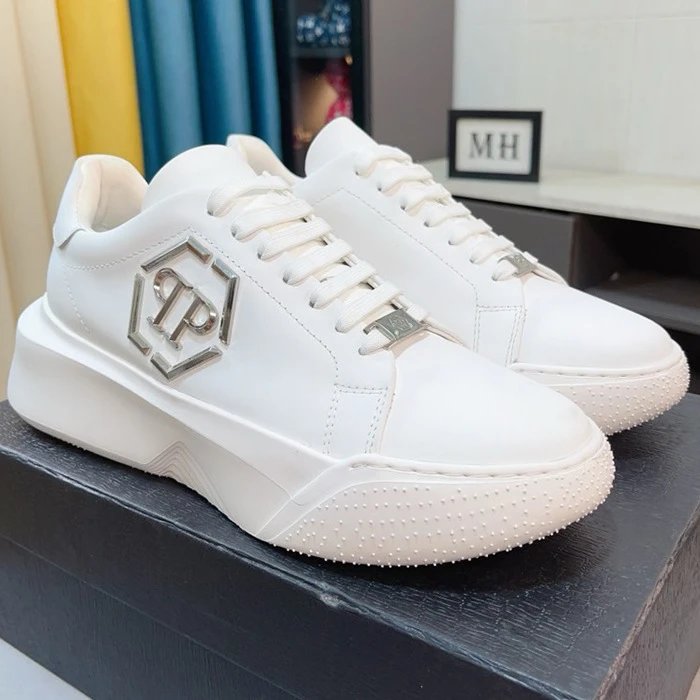 Philipp Plein Sneakers Low-Top with Hexagonal PP Logo Plaque and Platform Sole image 2
