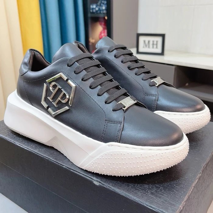 Philipp Plein Sneakers Low-Top with Hexagonal PP Logo Plaque and Platform Sole image 4