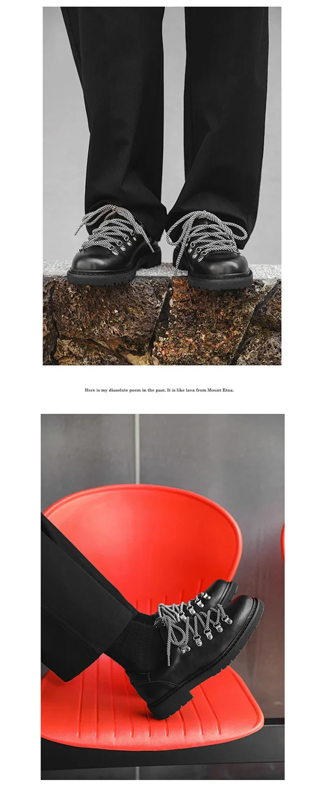 Unbranded Casual Shoes Textured Lace-Up Lug Sole product detail image 6