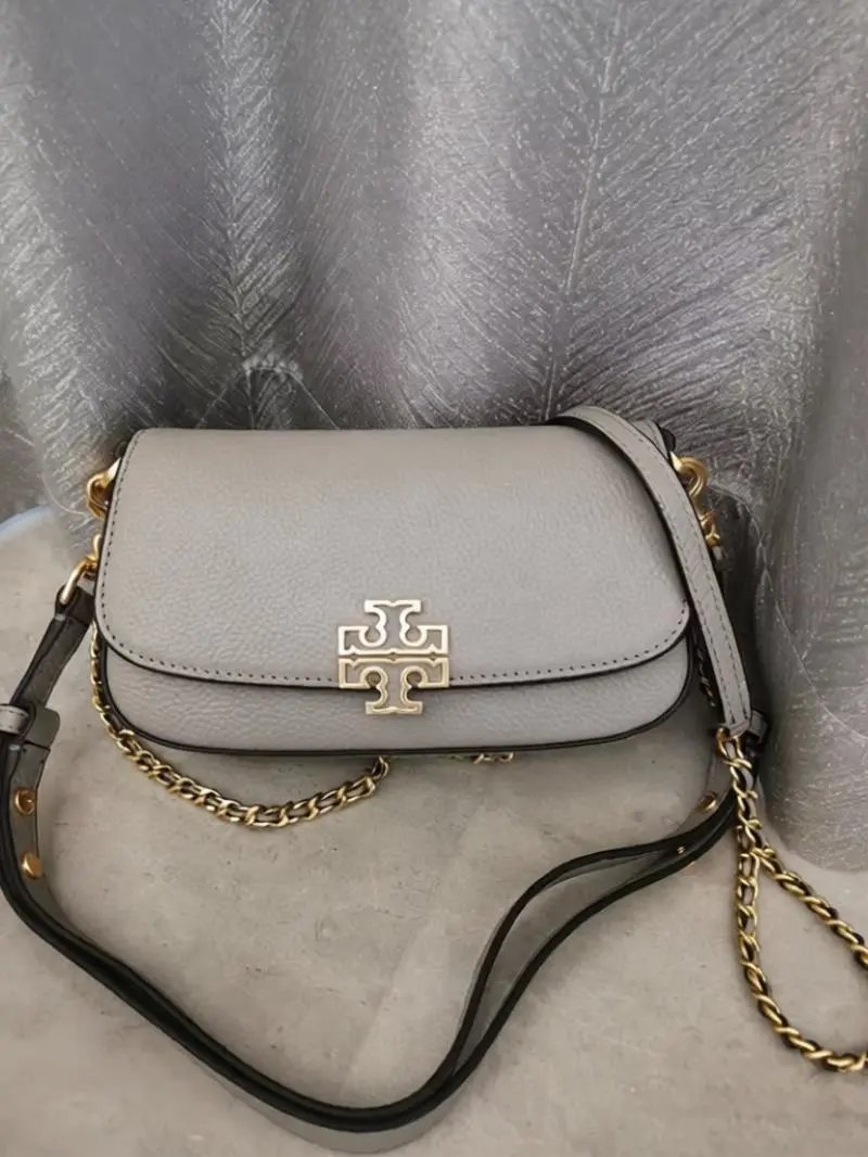 Tory Burch Crossbody Bags Britten Convertible Bag — gray