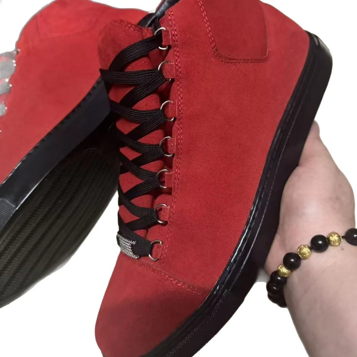 Unbranded Sneakers High-Top Lace-Up with Metal Eyelets image 5