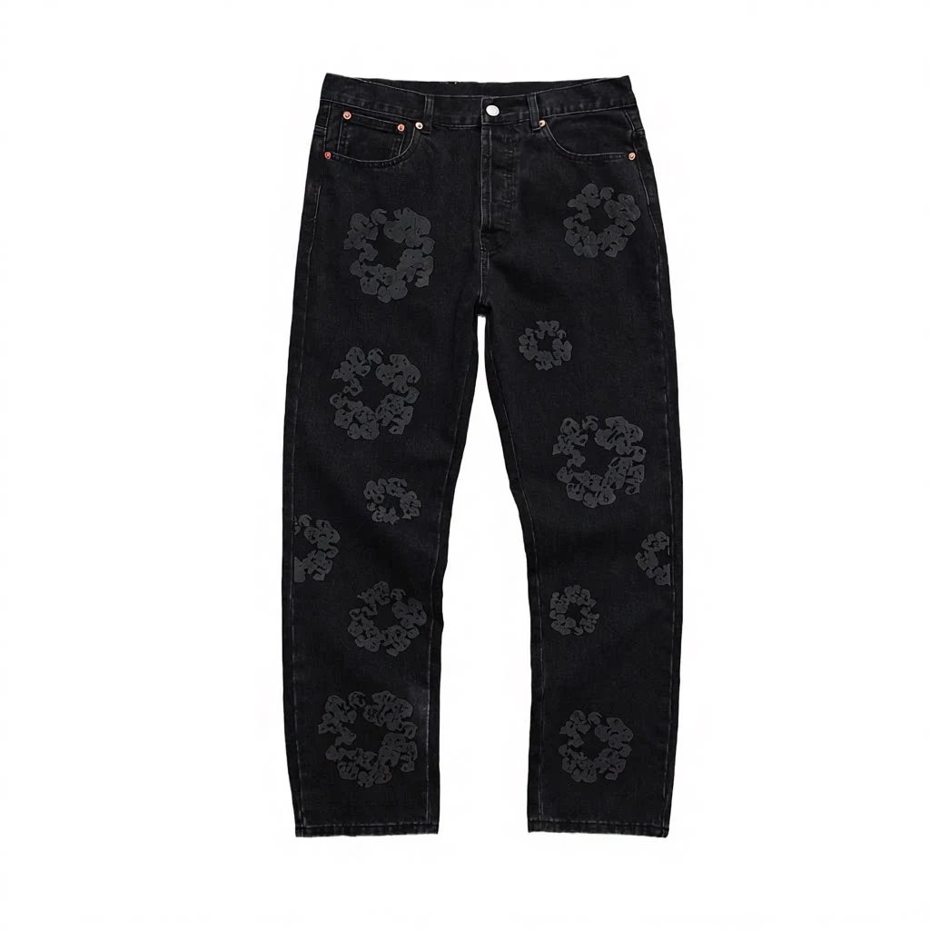 Levi's Jeans 501 White Floral Wreath Print image 5