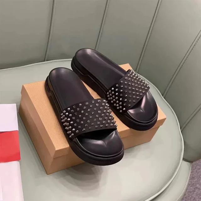 Unbranded Slippers Open-Toe Studded Slide product detail image 11