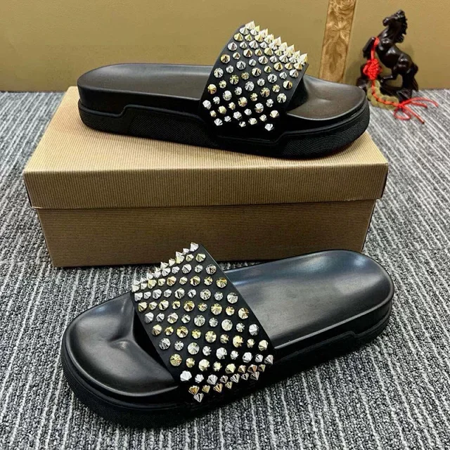 Unbranded Slippers Open-Toe Studded Slide product detail image 3