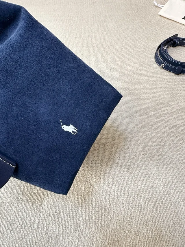 Polo Ralph Lauren Handbags Suede small tote bag with pony embroidery product detail image 15