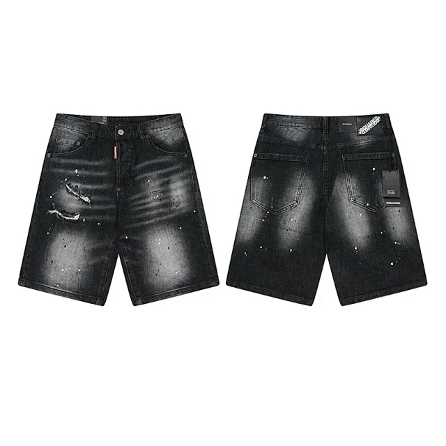 Dsquared2 Shorts Distressed washed denim product detail image 12