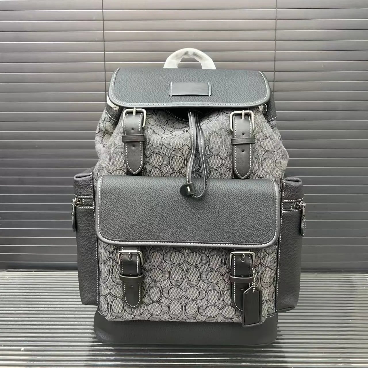 Coach Backpacks Flap backpack with buckle straps and front pocket — Style 3