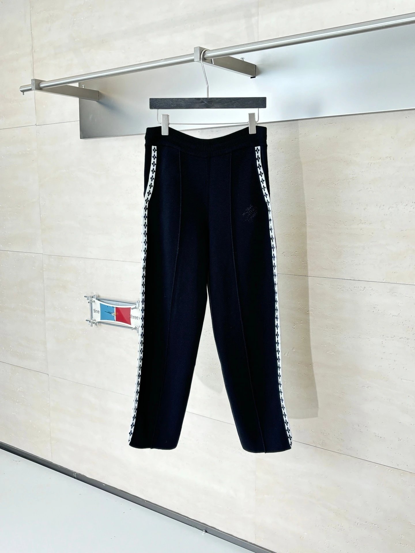Unbranded Contrast-trim knit cardigan and trousers — Trousers