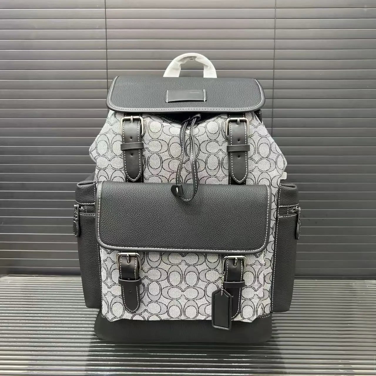 Coach Backpacks Flap backpack with buckle straps and front pocket — Style 7